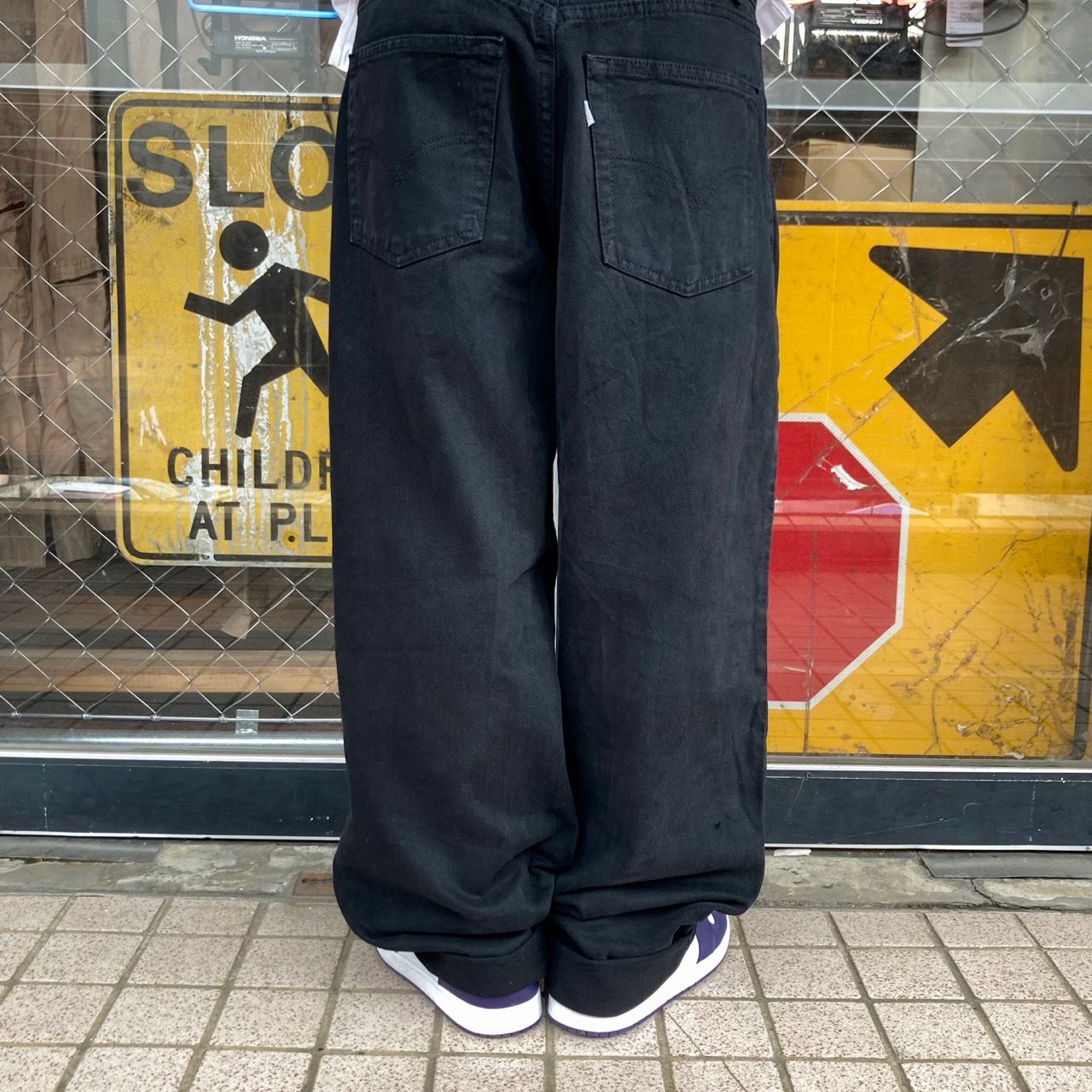 Levi's SILVER TAB “BAGGY” Black Denim Made in USA (SIZE:W33 L30 